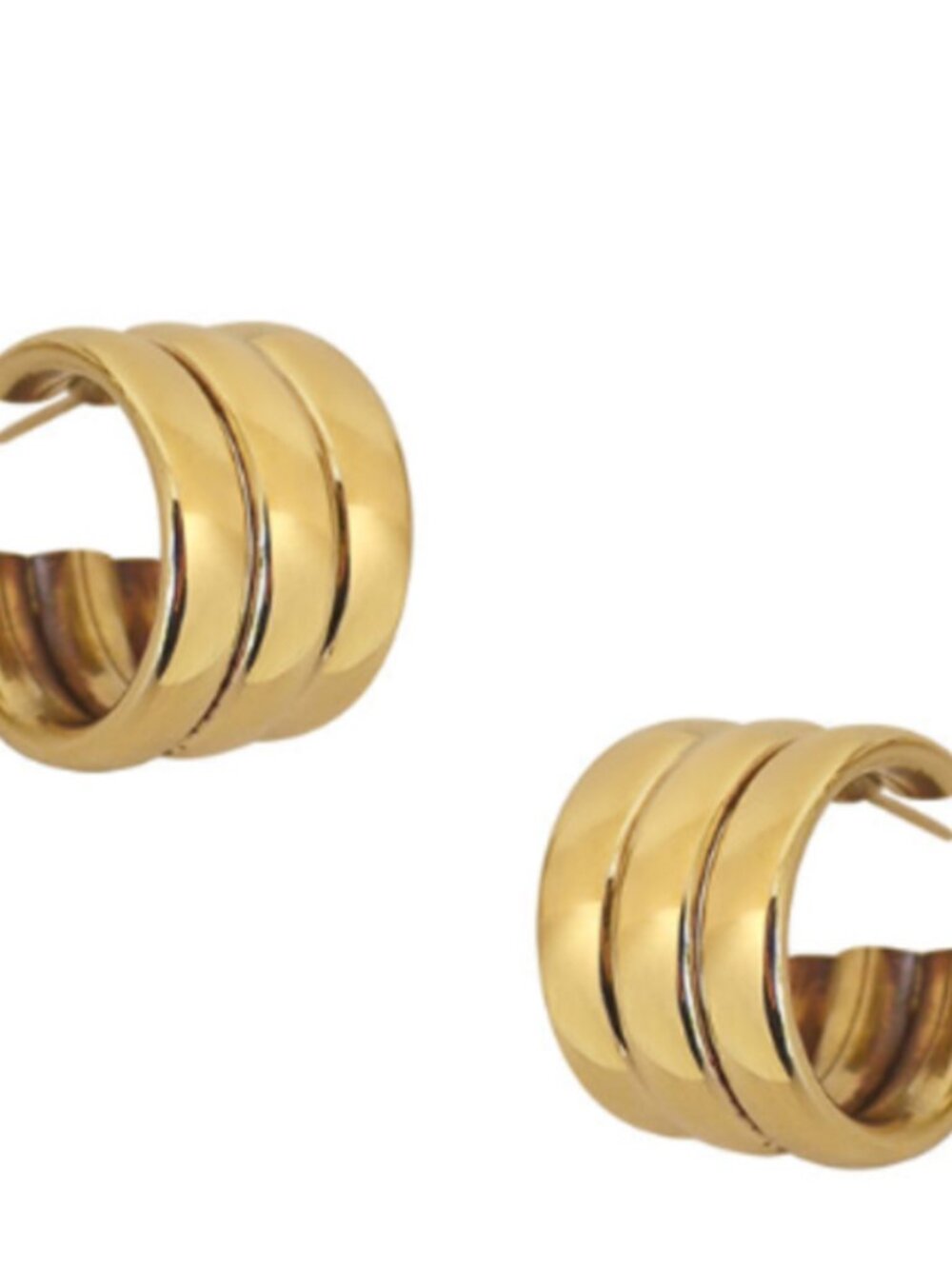 Laura Lombardi Brass Grazia Hoop Earrings